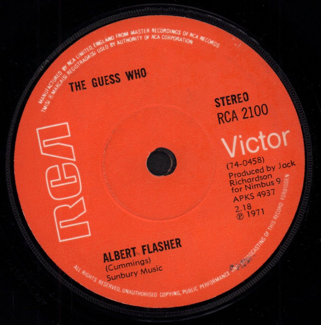 Guess Who - Albert Flasher - 7 Inch
