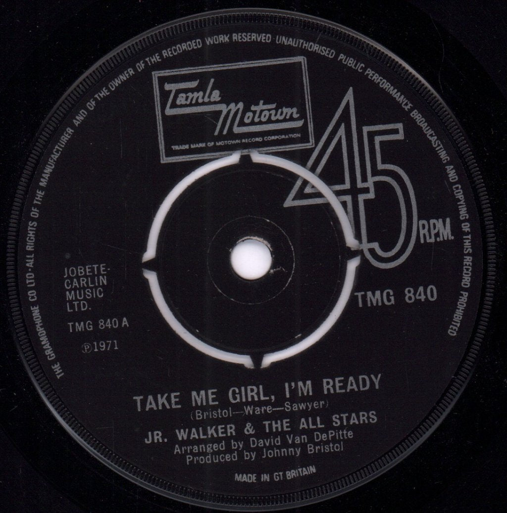 Junior Walker And The All Stars - Take Me Girl I'm Ready - 7 Inch