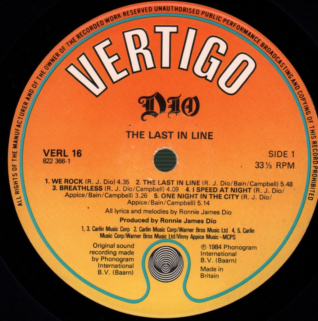 Dio - Last In Line - Lp