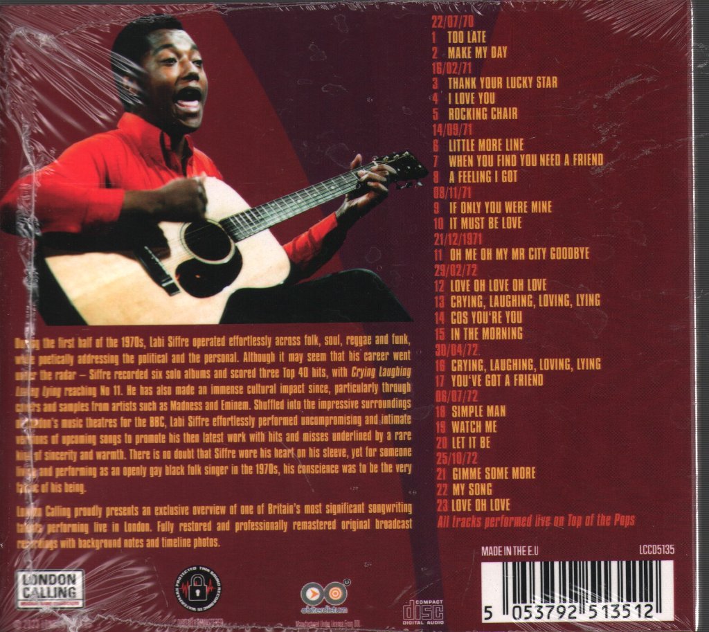 Labi Siffre - Sings Live On Air 1970-72 - Cd