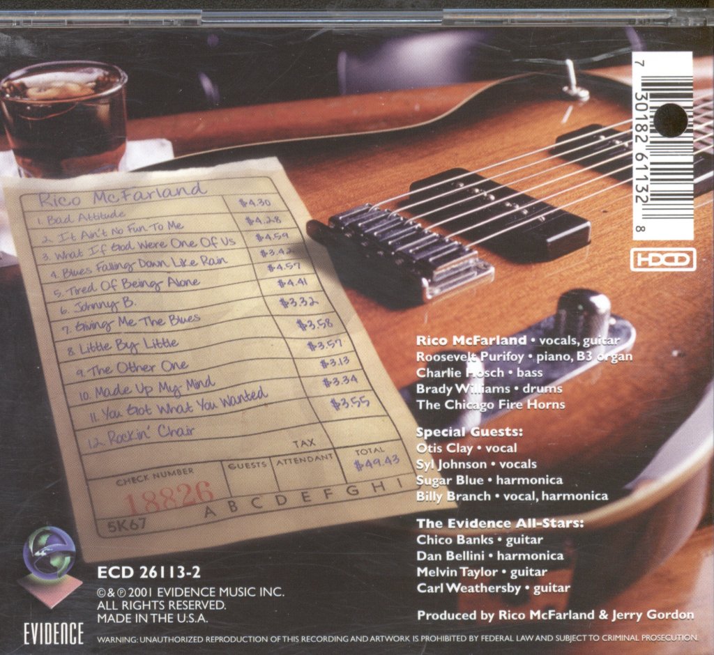 Rico McFarland - Tired Of Being Alone - Cd