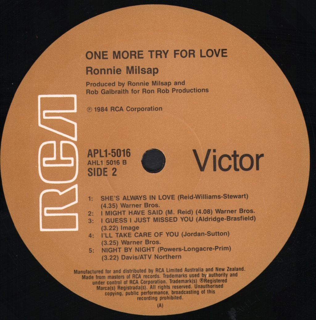 Ronnie Milsap - One More Try For Love - Lp