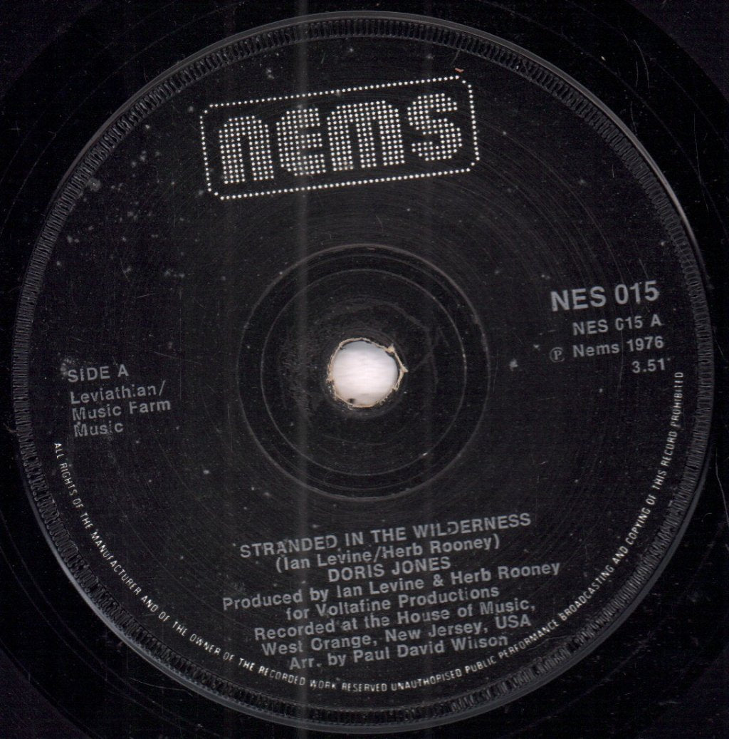Doris Jones - Stranded In The Wilderness - 7 Inch