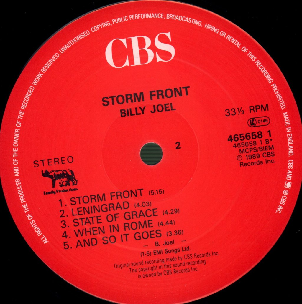 Billy Joel - Storm Front - Lp