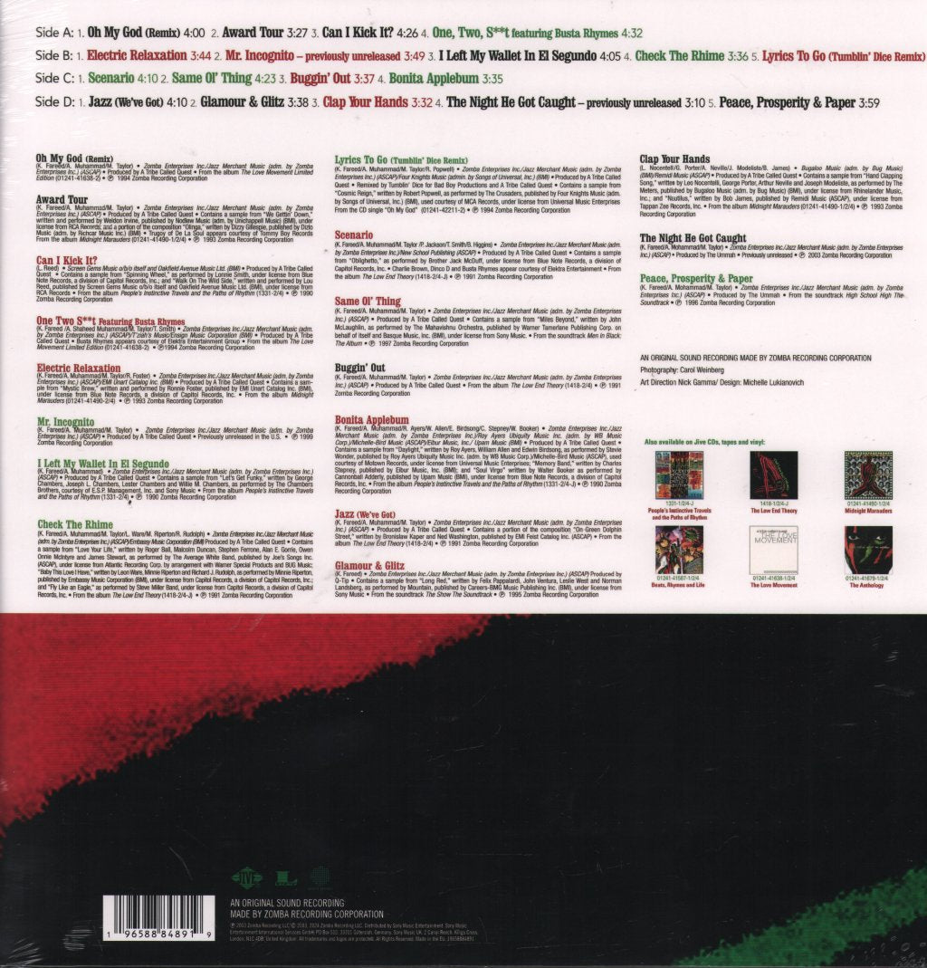 A Tribe Called Quest - Hits, Rarities & Remixes - Double Lp