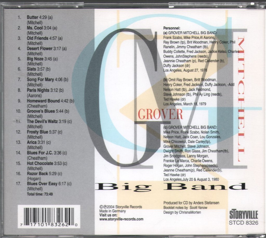 Grover Mitchell And His Orchestra - Grover Mitchell Big Band - Cd