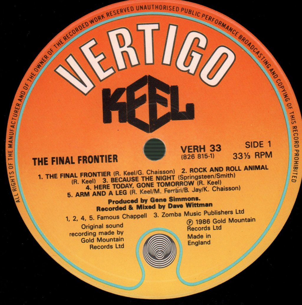 Keel - Final Frontier - Lp
