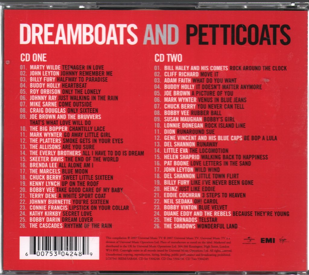 Various Artists - Dreamboats And Petticoats - Double Cd