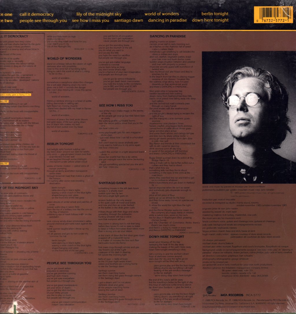 Bruce Cockburn - World Of Wonders - Lp