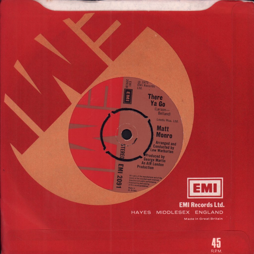 Matt Monro - And You Smiled - 7 Inch