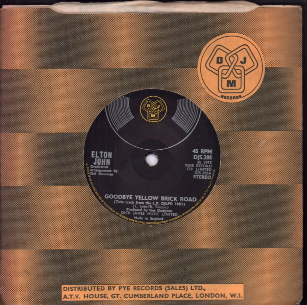 Elton John - Goodbye Yellow Brick Road - 7 Inch