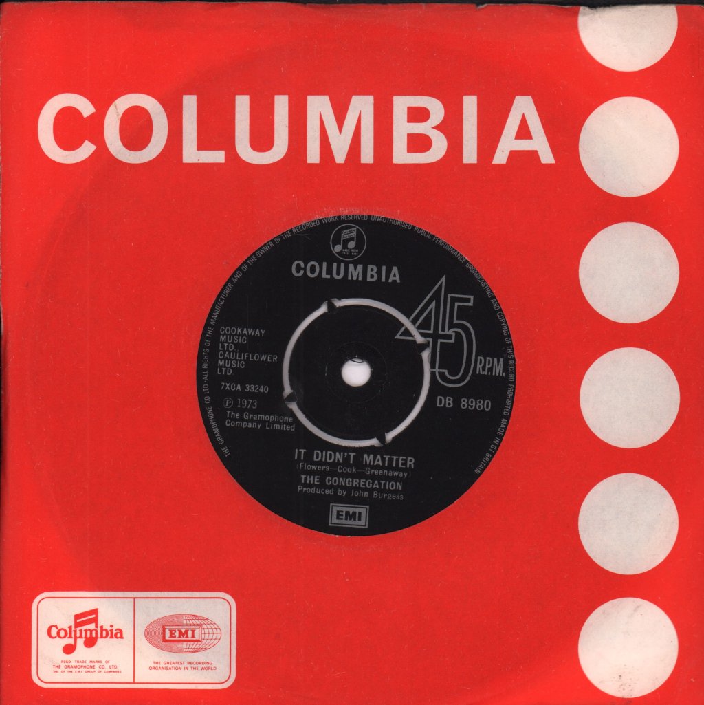 Congregation (70'S Artist) - It Didn't Matter - 7 Inch