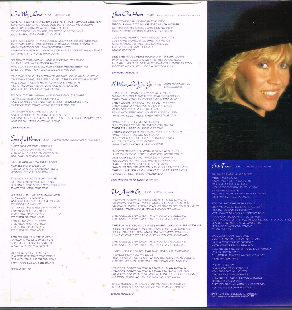 Agnetha Faltskog - Eyes Of A Woman - Lp
