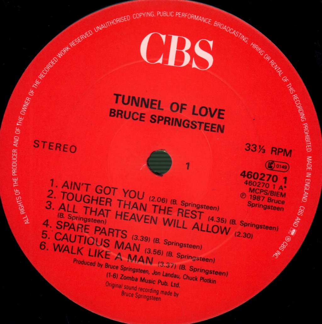 Bruce Springsteen - Tunnel Of Love - Lp