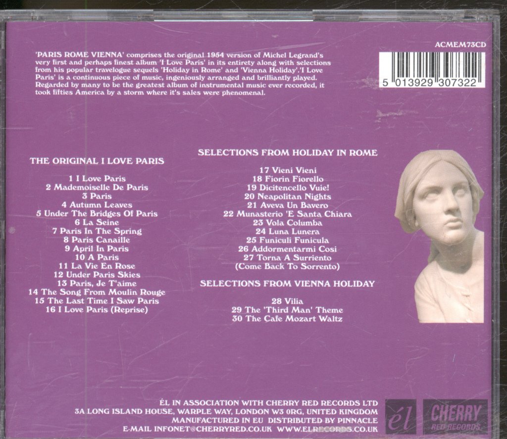 Michel Legrand - Paris Rome Vienna - Cd