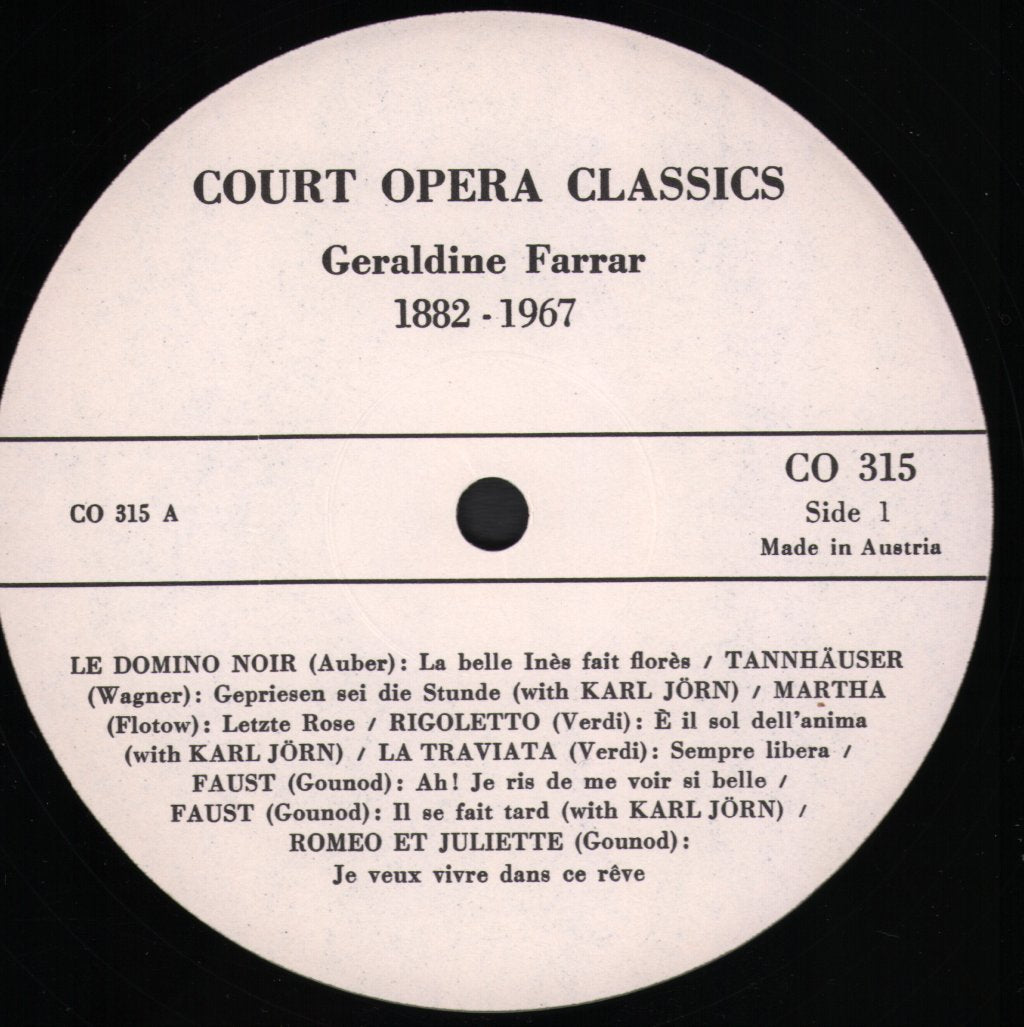 Geraldine Farrar - Geraldine Farrar 1882-1967 - Lp