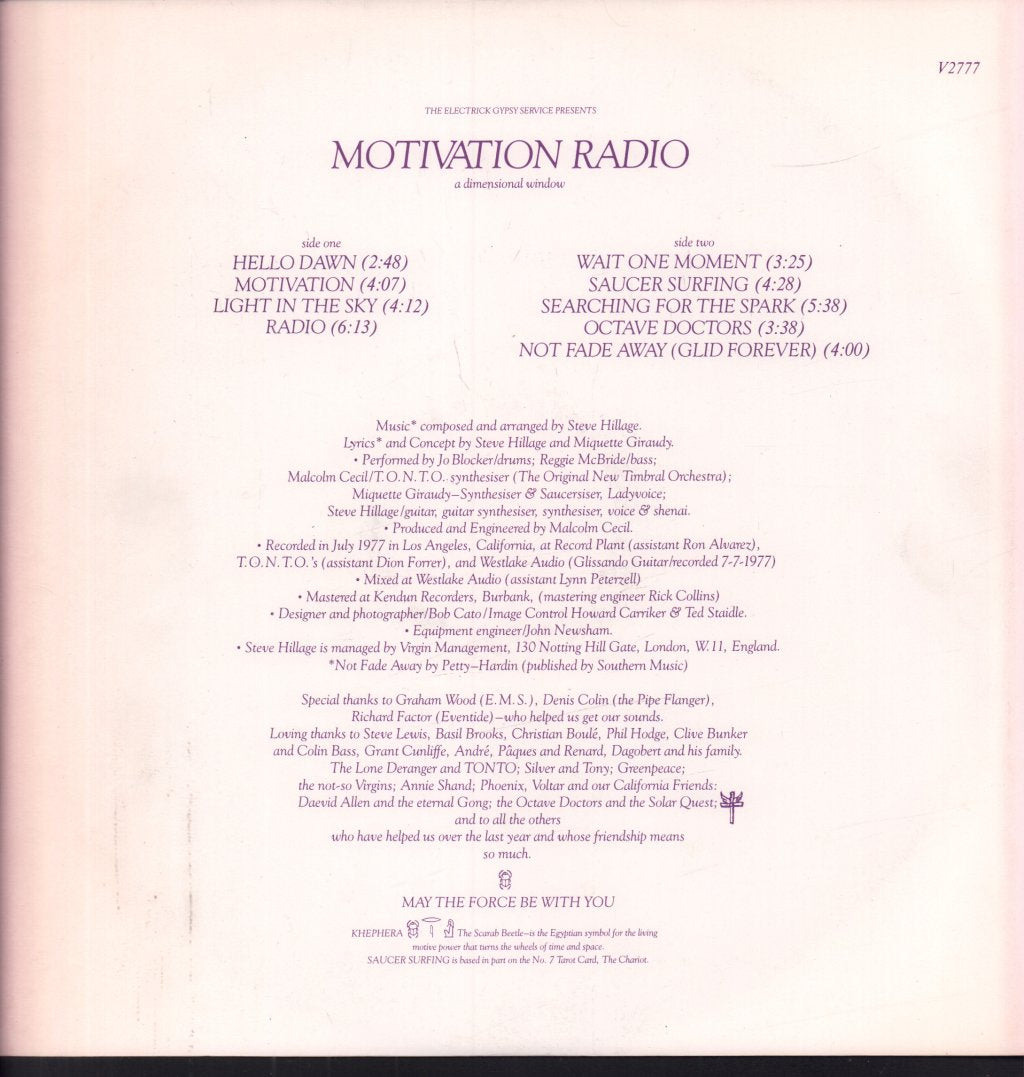 Steve Hillage - Motivation Radio - Lp