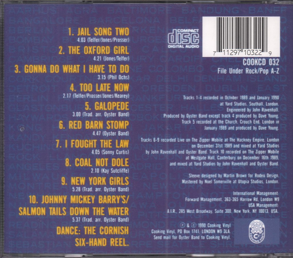 Oyster Band - Little Rock To Leipzig - Cd