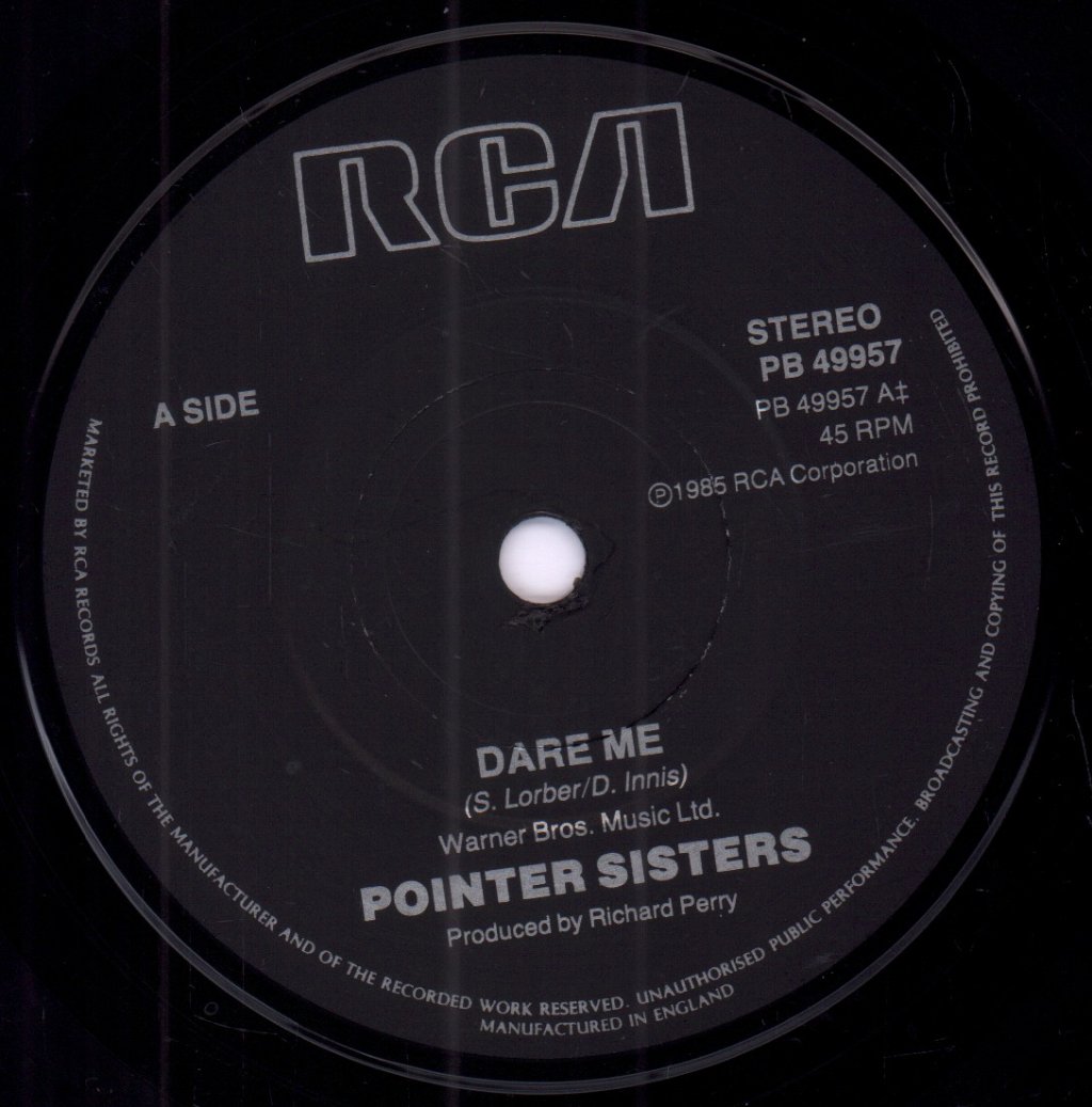 Pointer Sisters - Dare Me - 7 Inch