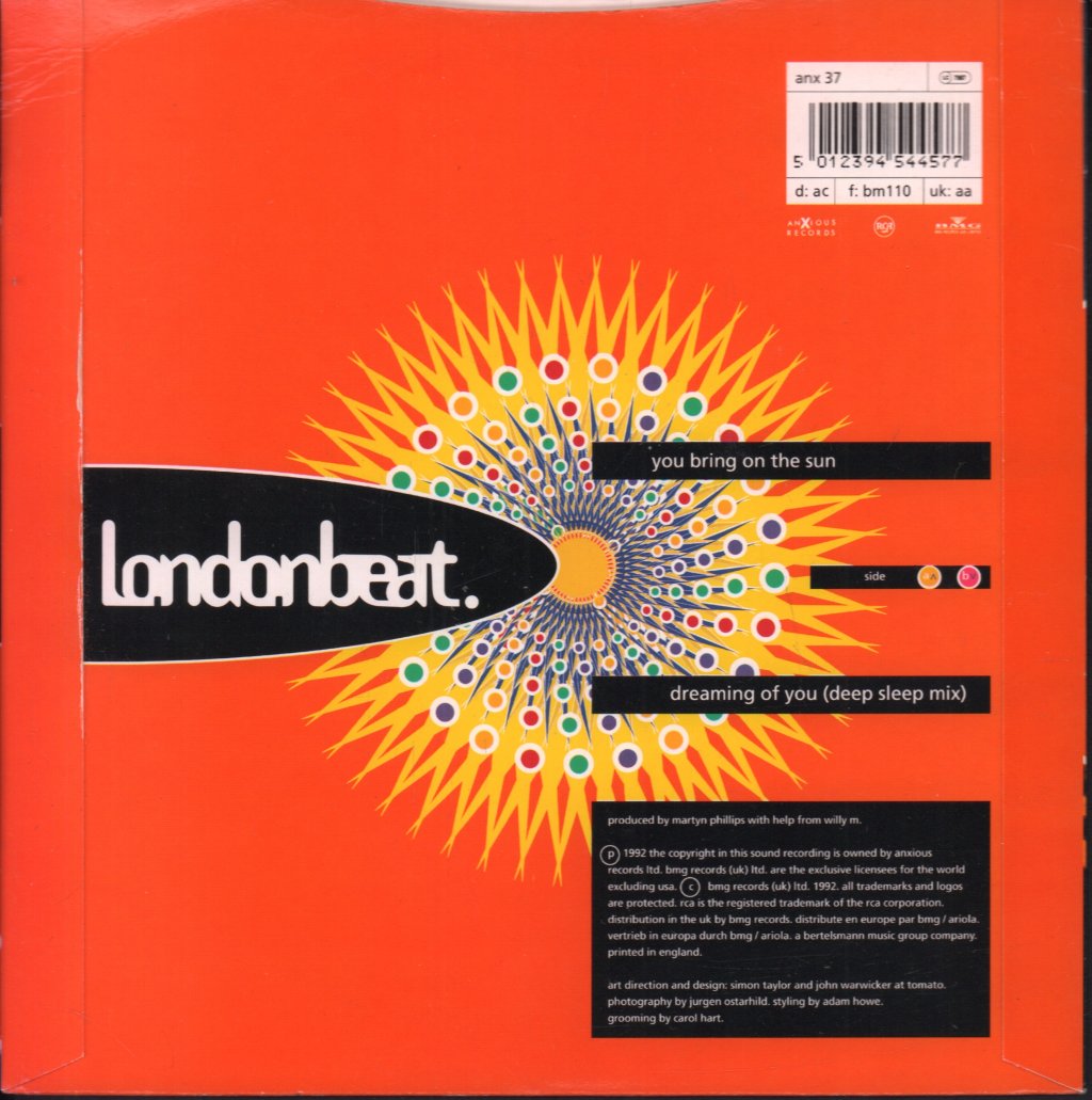 Londonbeat - You Bring On The Sun - 7 Inch