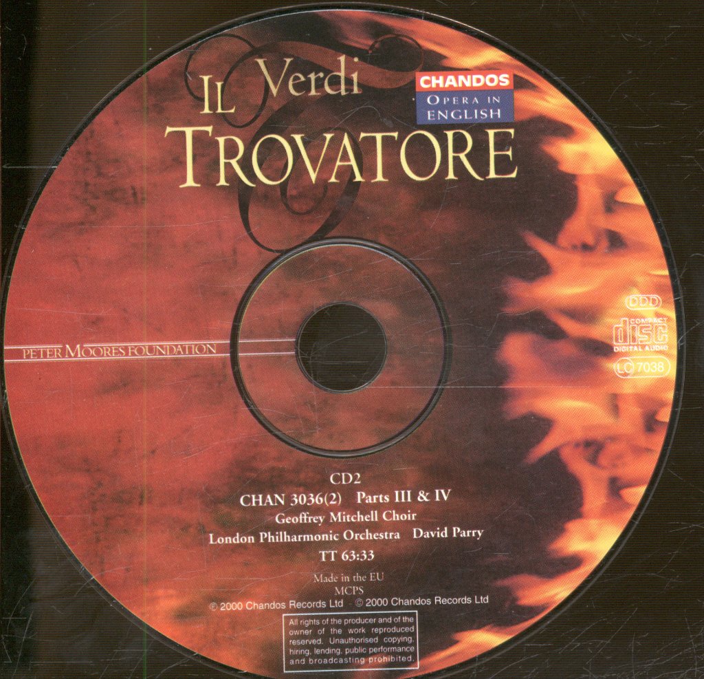 London Philharmonic Orchestra, David Parry - Verdi - Il Trovatore - Double Cd
