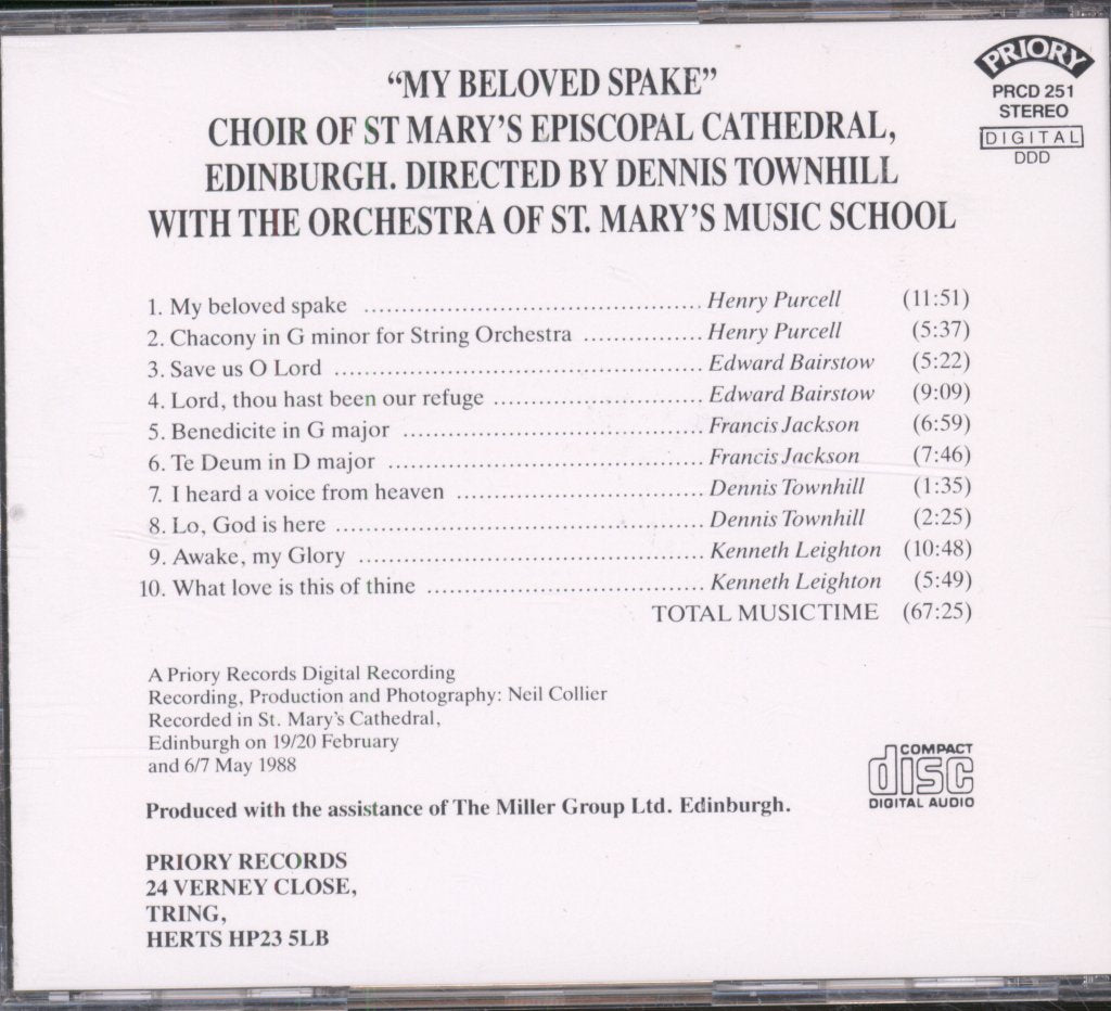 Choir Of St. Mary's Cathedral, Edinburgh - Purcel / Bairstow / Jackson etc - My Beloved Spake - Cd