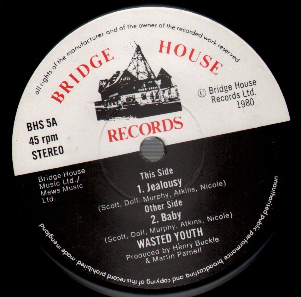 Wasted Youth (Uk Group) - Jealousy - 7 Inch