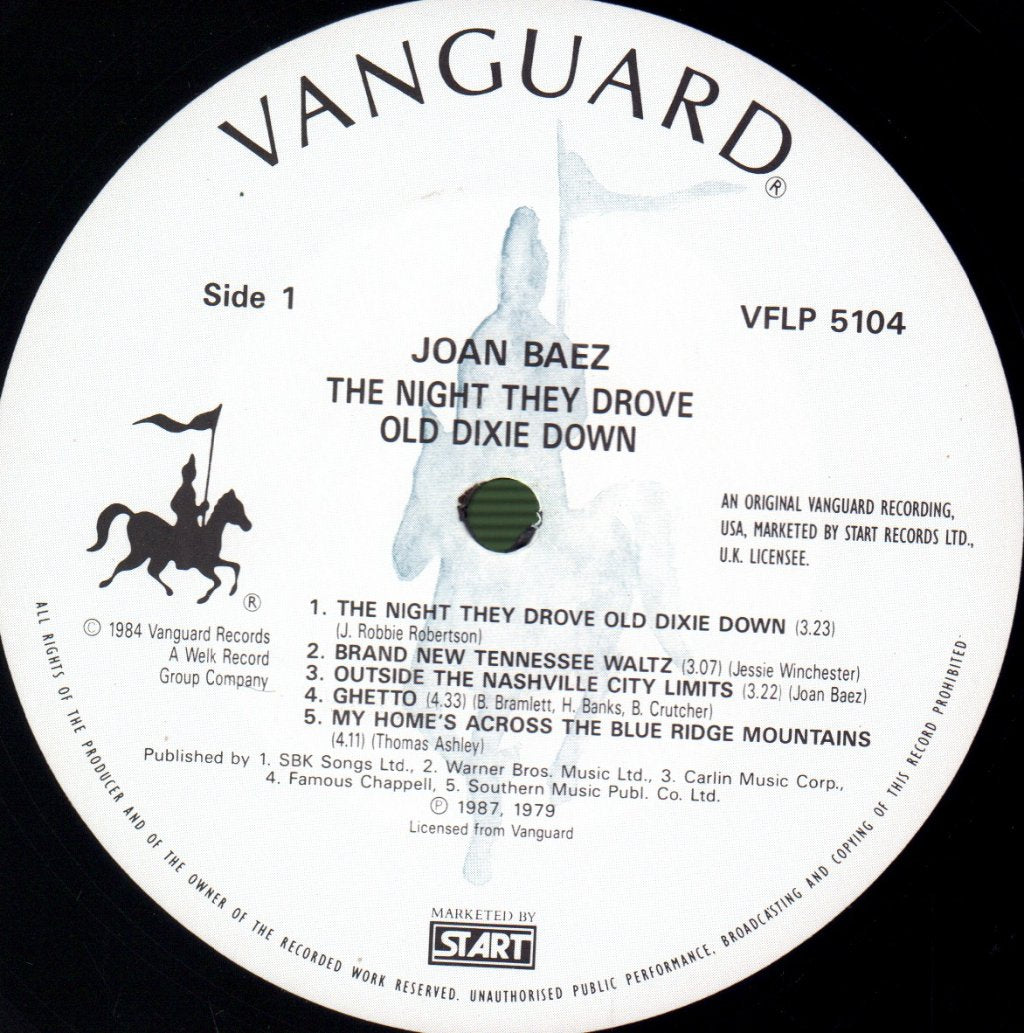 Joan Baez - Night They Drove Old Dixie Down - Lp