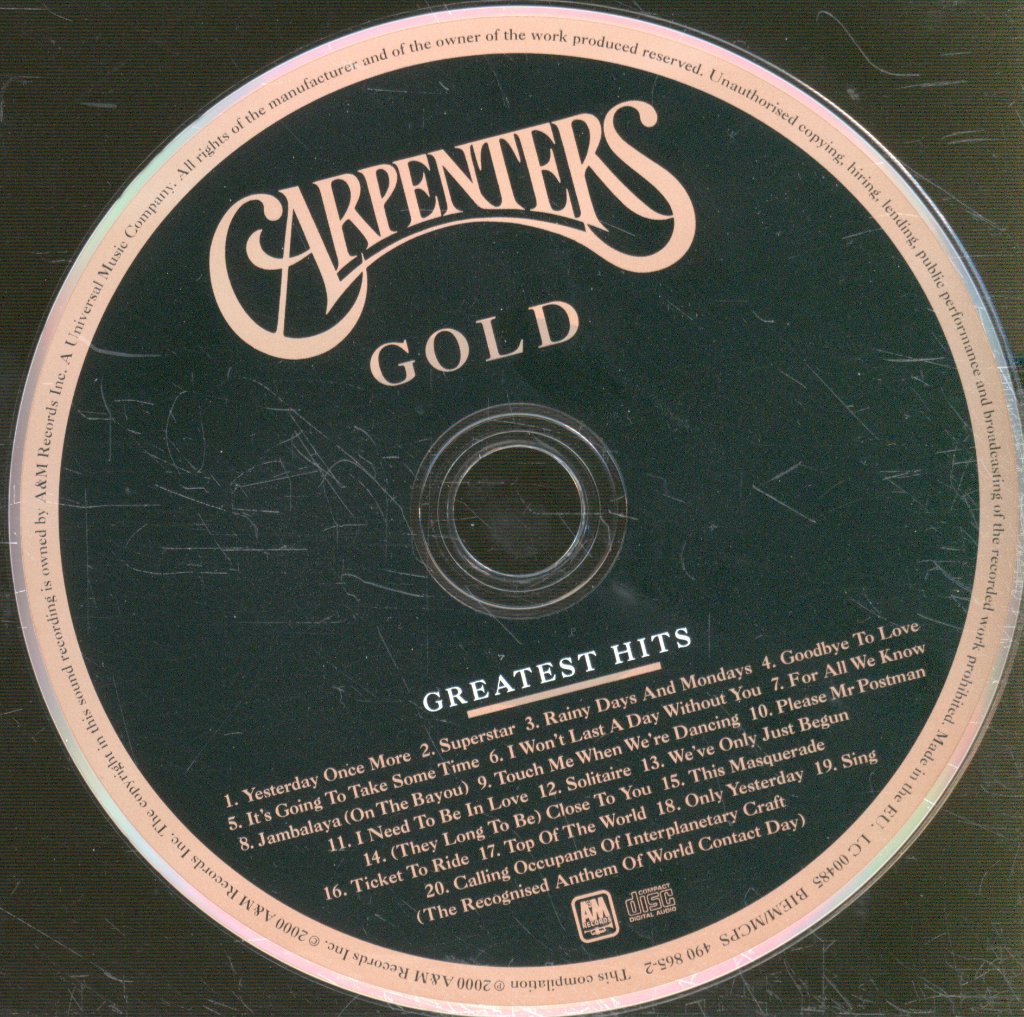 Carpenters - Carpenters Gold (Greatest Hits) - Cd – Vinyl Tap