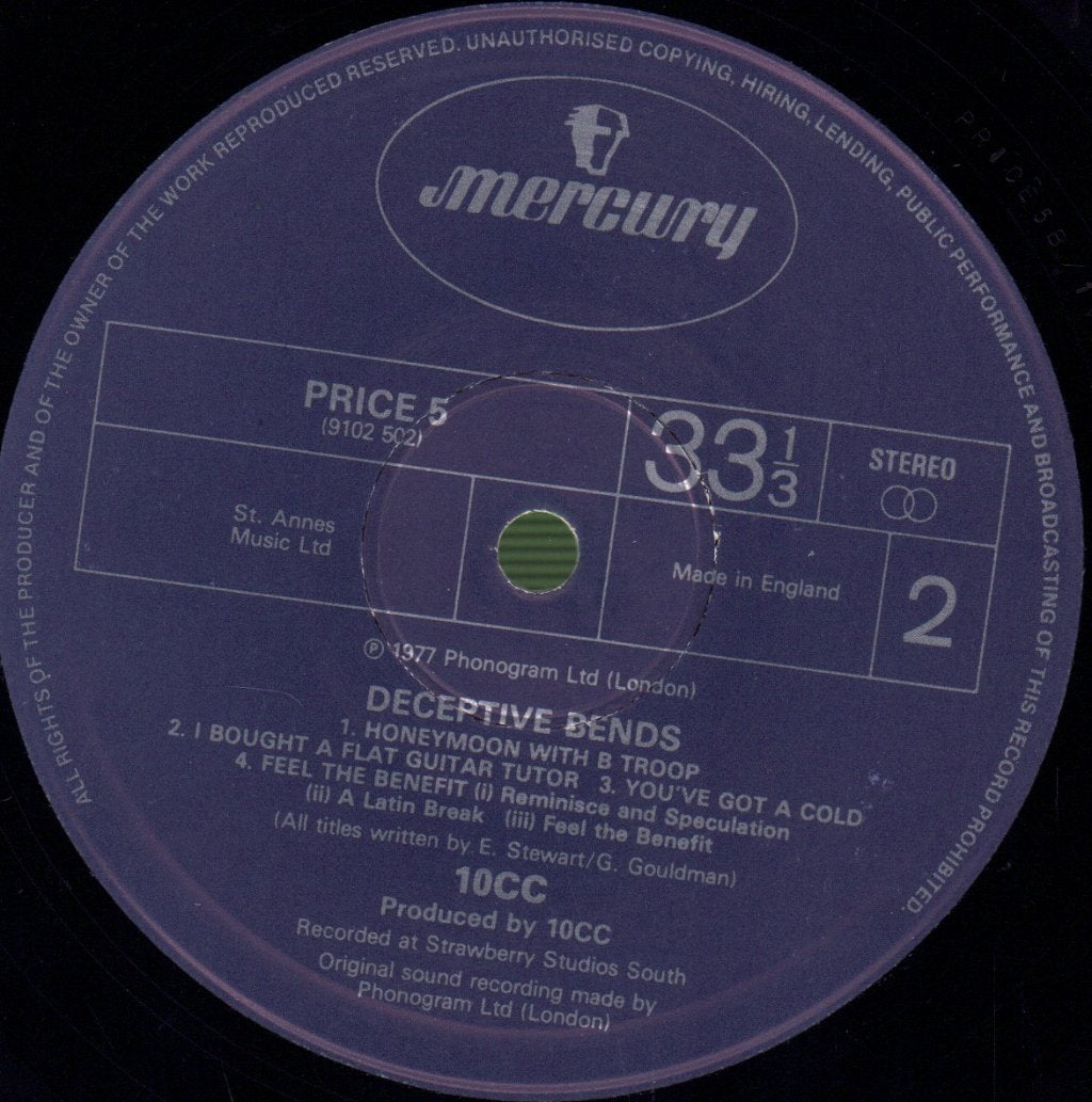 10cc - Deceptive Bends - Lp