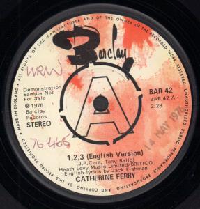 Catherine Ferry (Eurovision) - 123 - 7 Inch