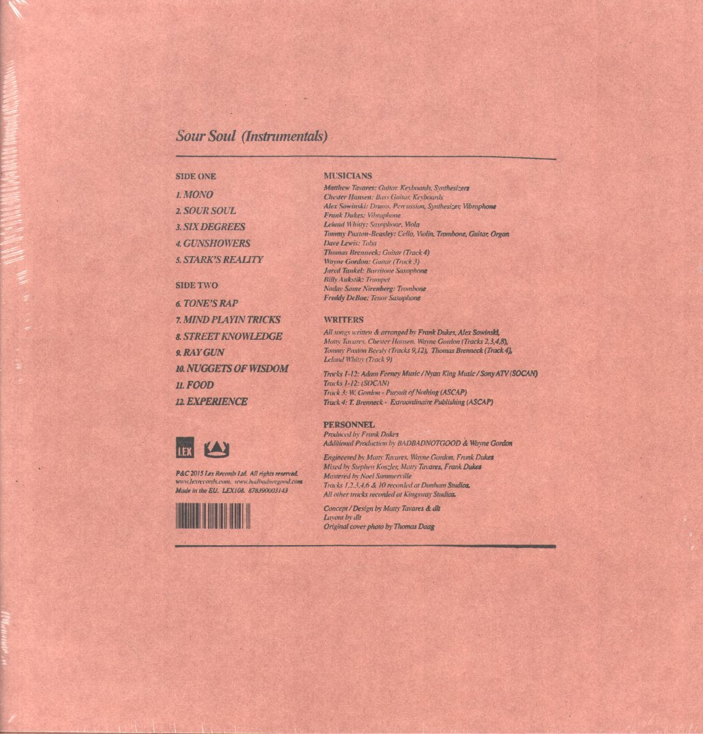 Badbadnotgood And Ghostface Killah - Sour Soul (Instrumentals) - Lp