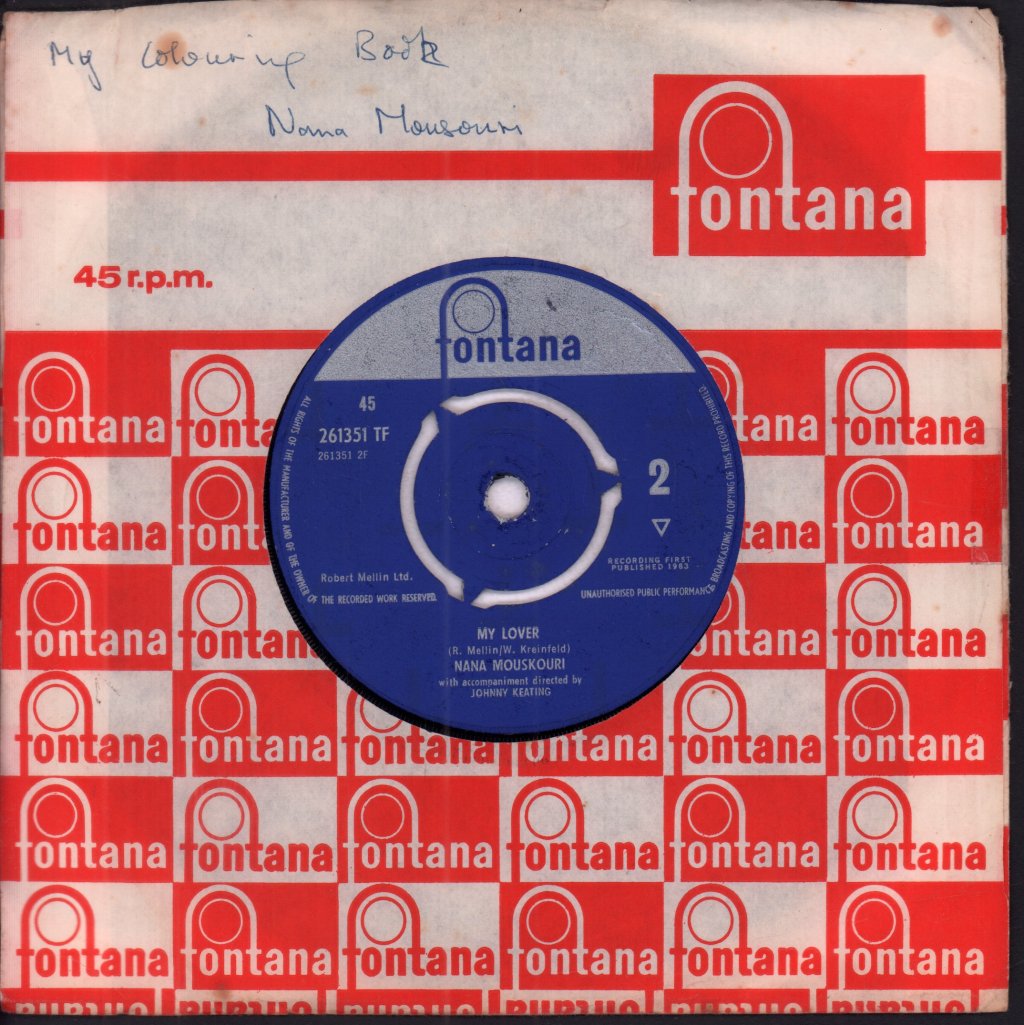 Nana Mouskouri - My Colouring Book - 7 Inch