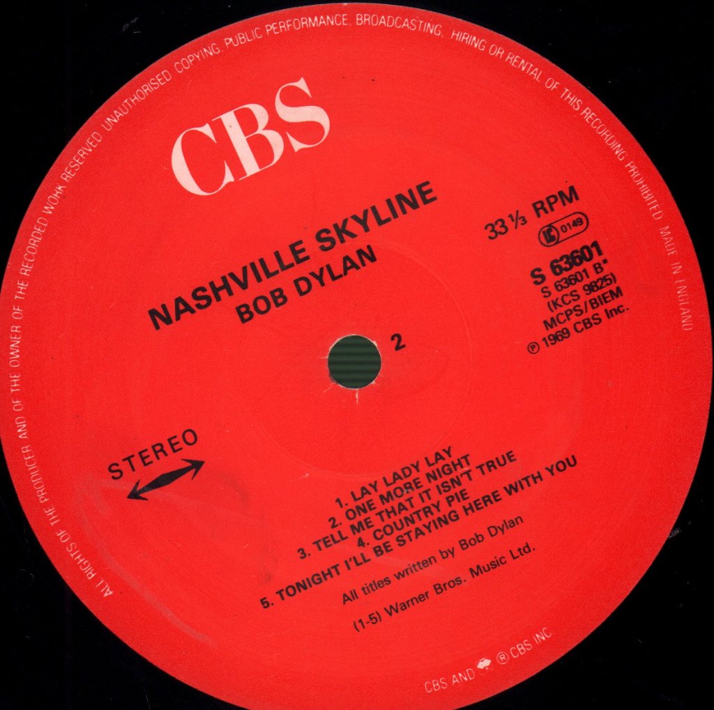Bob Dylan - Nashville Skyline - Lp
