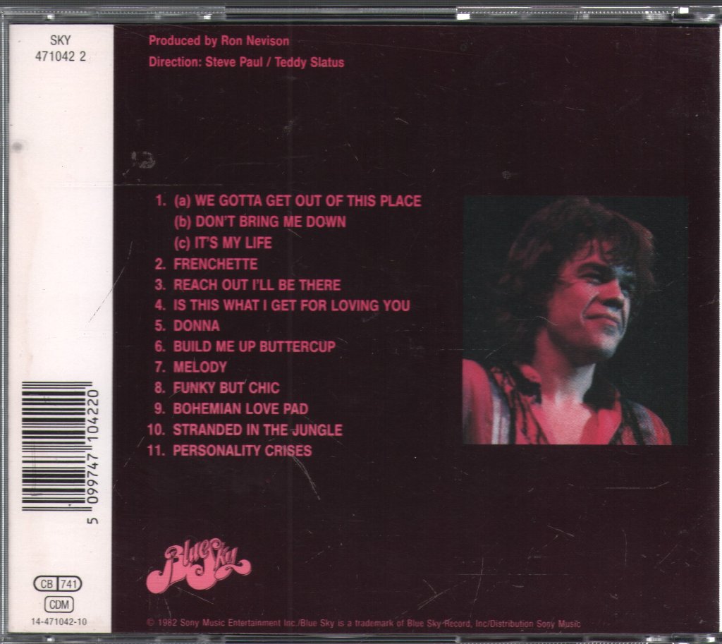 David Johansen - Live It Up - Cd