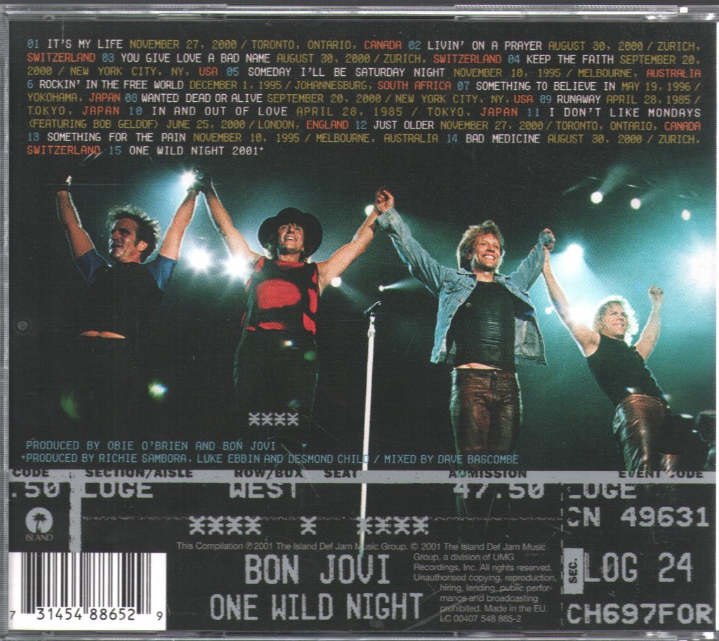Bon Jovi - One Wild Night: Live 1985-2001 - Cd