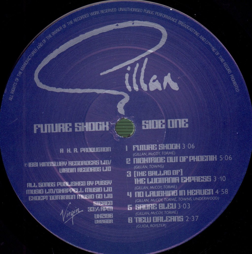 Gillan - Future Shock - Lp