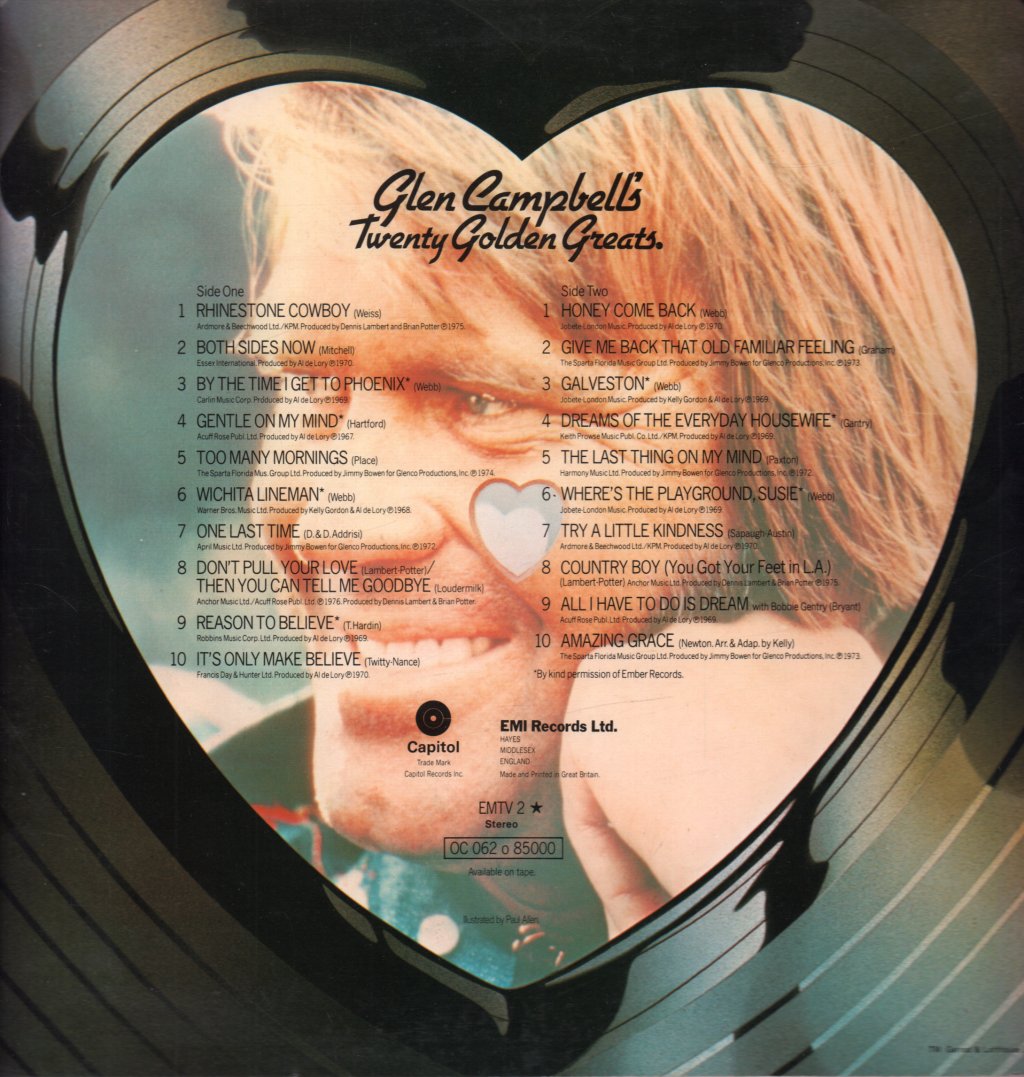 Glen Campbell - Twenty Golden Greats - Lp