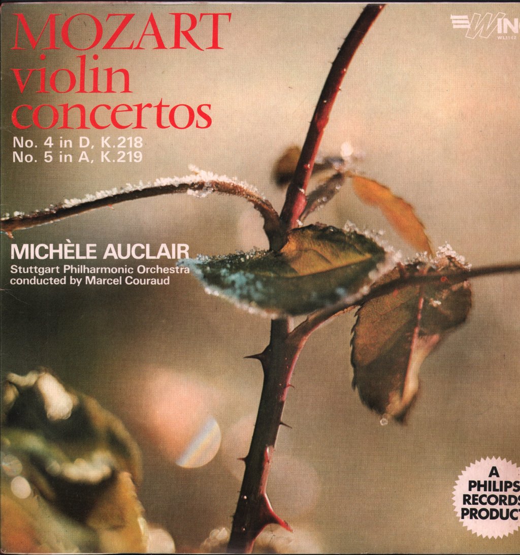 Michele Auclair / Stuttgart Philharmonic Orchestra - Mozart Violin Concertos No.4 / No.5 - Lp