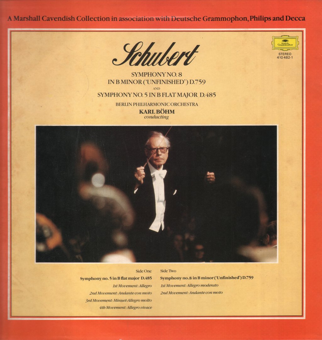 Karl Bohm / Berlin Philharmonic Orchestra - Schubert - Symphony No. 8 In B Minor ('Unfinished') D.759 / Symphony No. 5 In B-Flat Minor D.485 - Lp