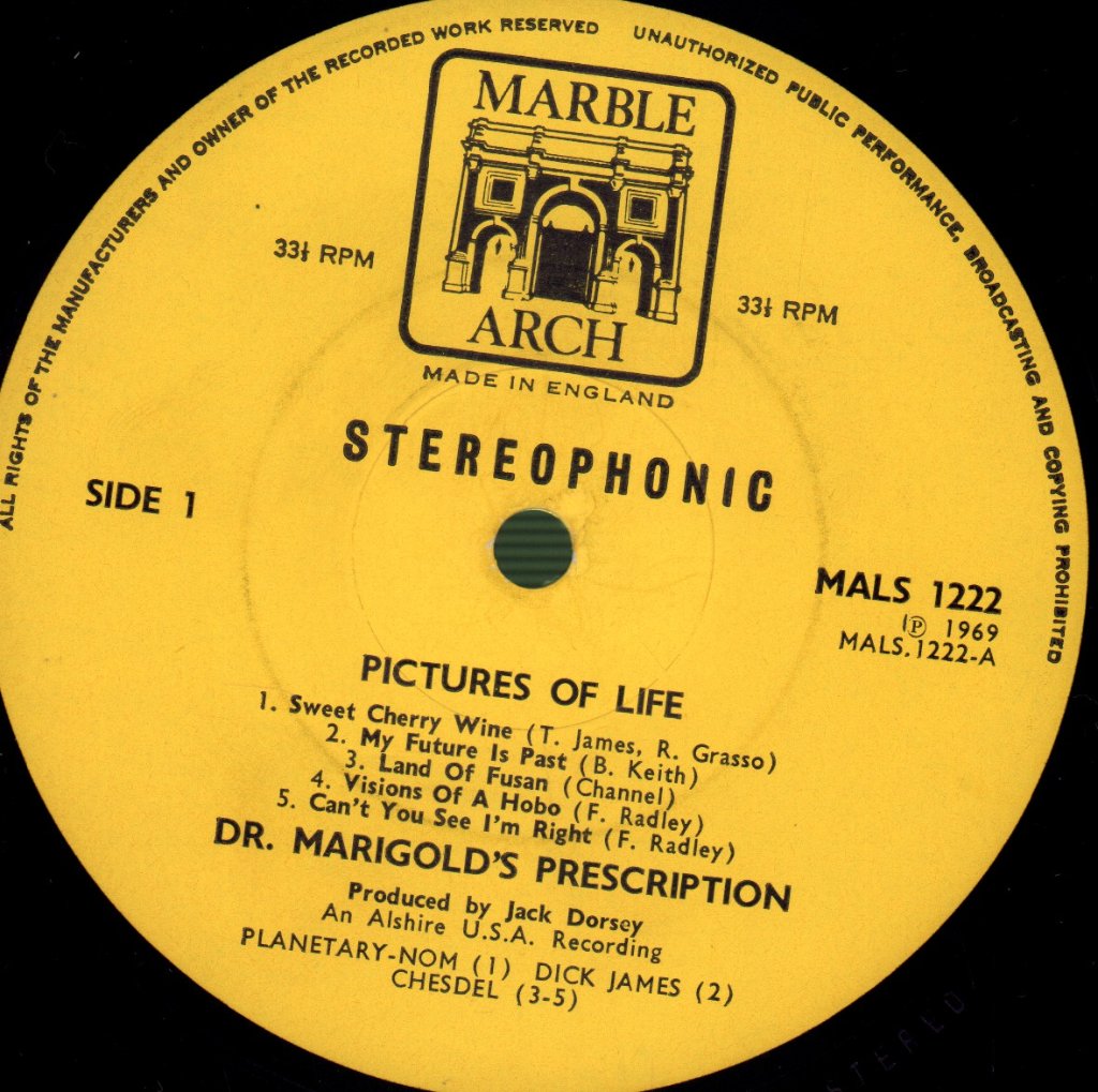 Dr. Marigold's Prescription - Pictures Of Life - Lp