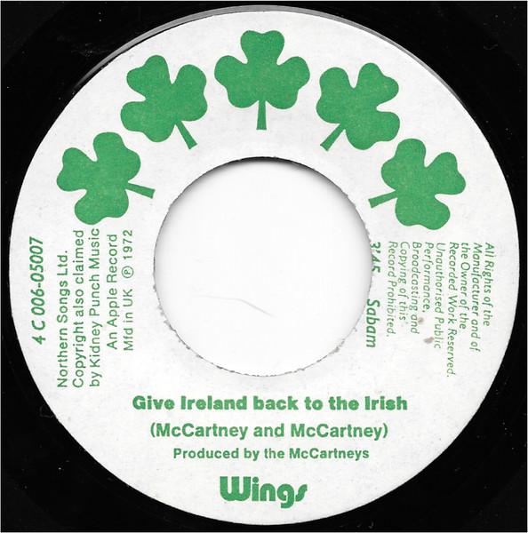 Wings - Give Ireland Back To The Irish - 7 Inch