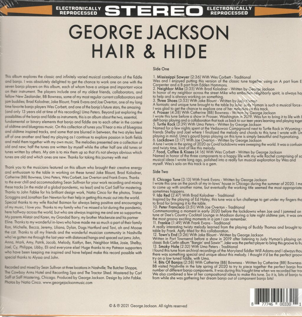 George Jackson - Hair & Hide - Lp