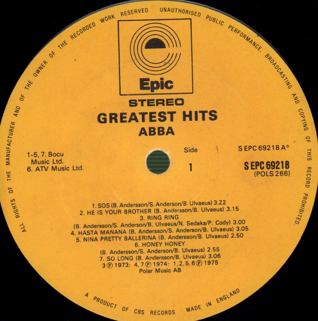 ABBA - Greatest Hits - Lp