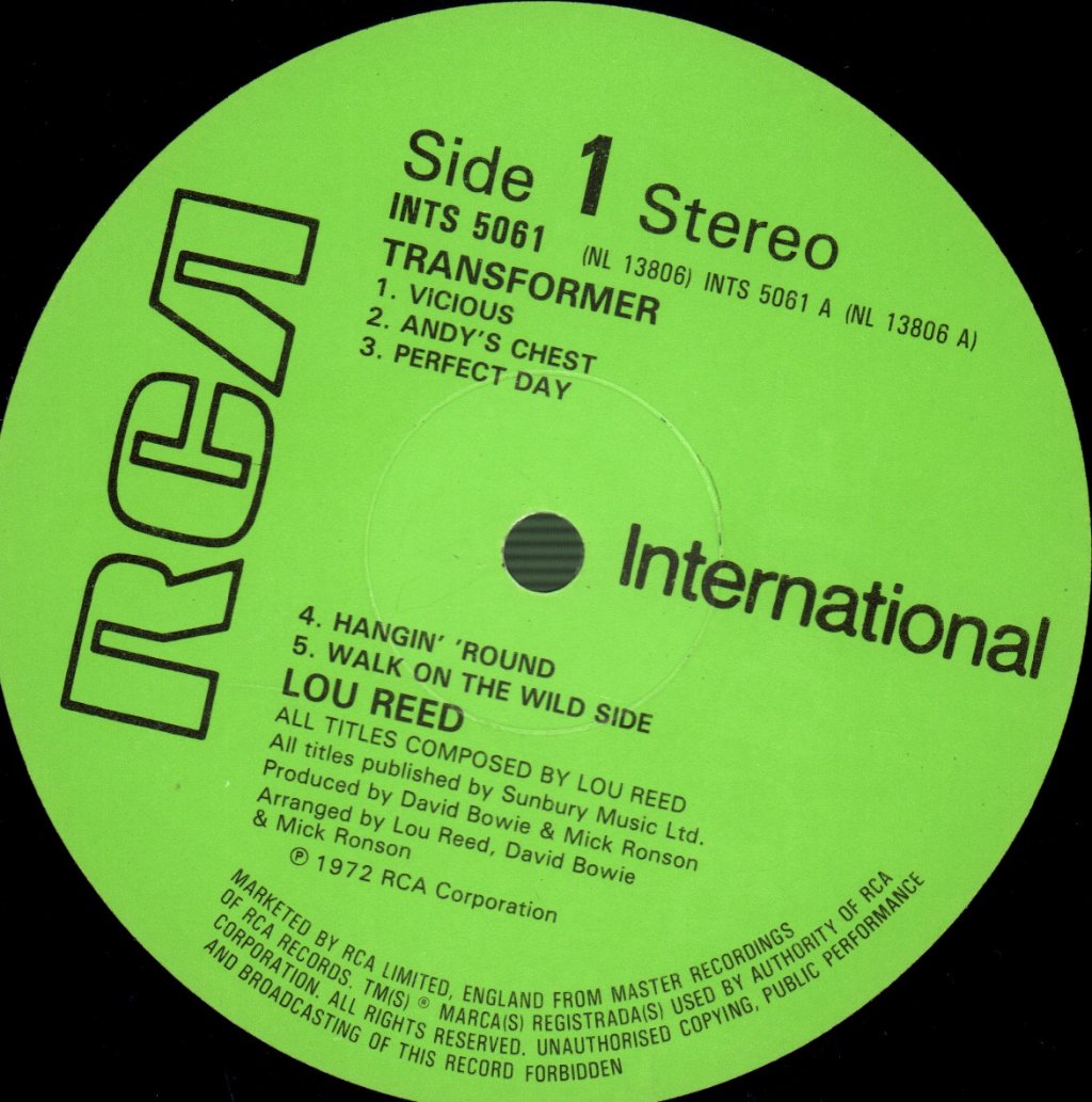 Lou Reed - Transformer - Lp
