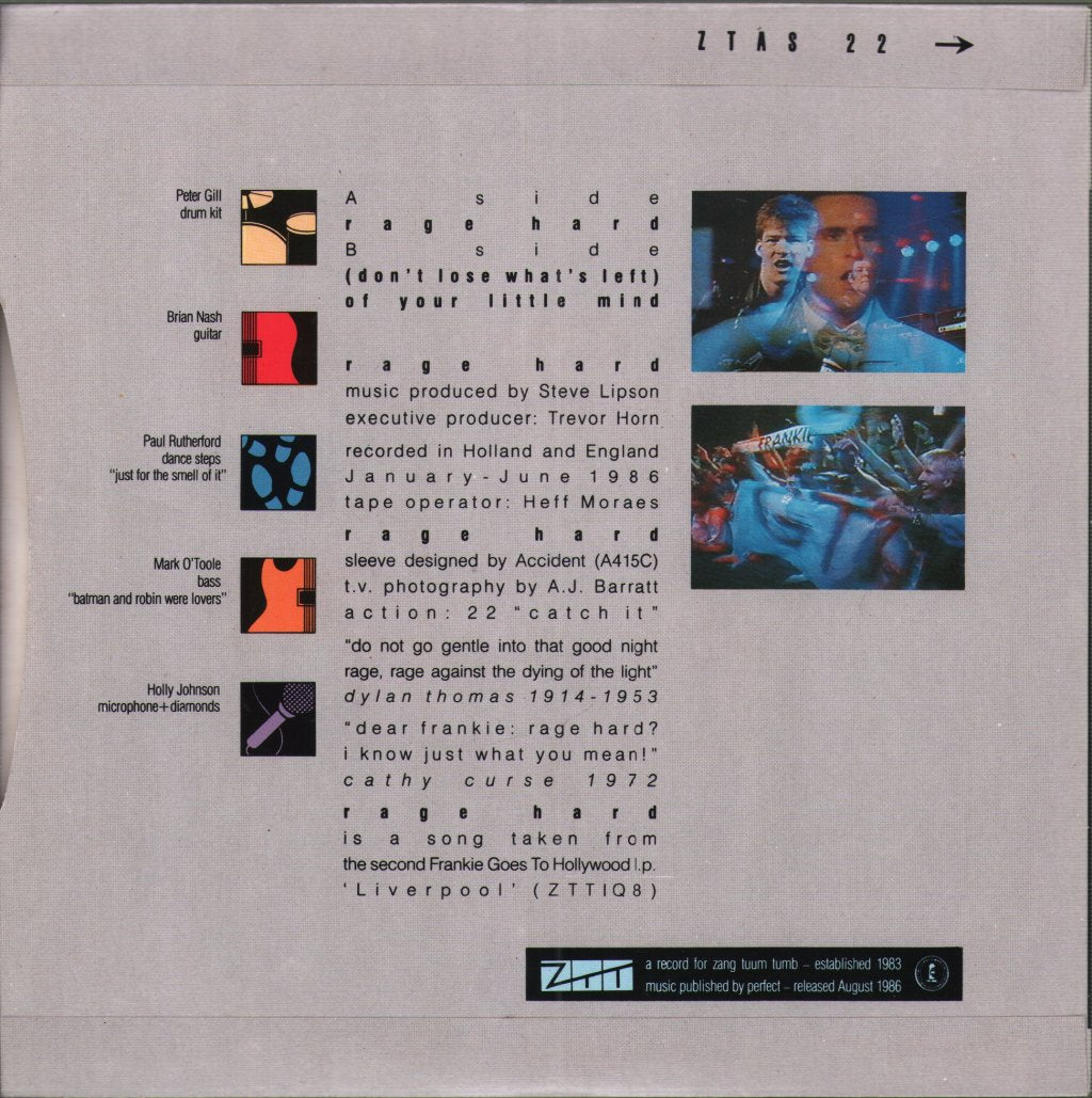 Frankie Goes To Hollywood - Rage Hard - 7 Inch
