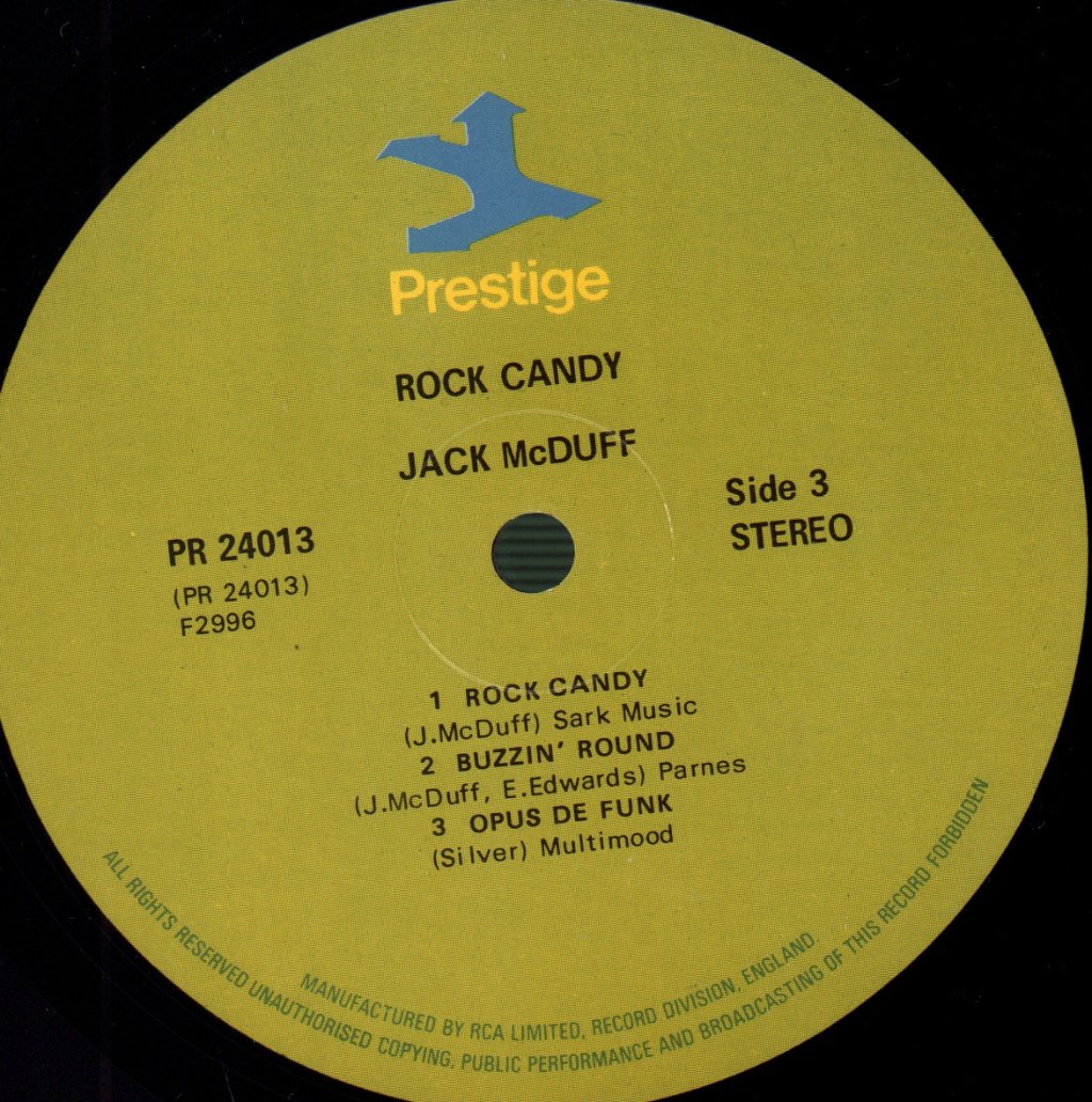 Brother Jack McDuff - Rock Candy - Double Lp