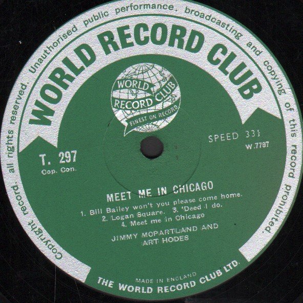 Jimmy Mcpartland and Art hodes - Meet Me In Chicago - Lp