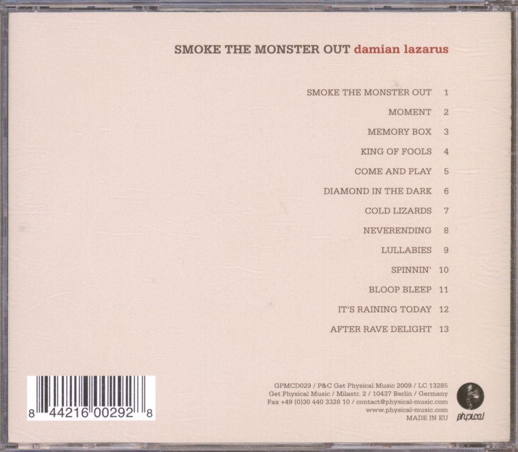 Damian Lazarus - Smoke The Monster Out - Cd