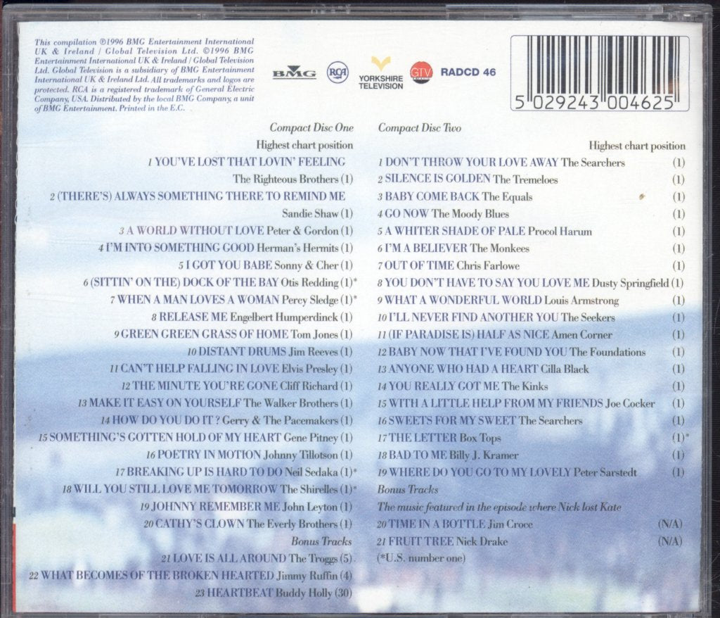 Various Artists - Heartbeat - Number One Love Songs Of The Sixties - Double Cd